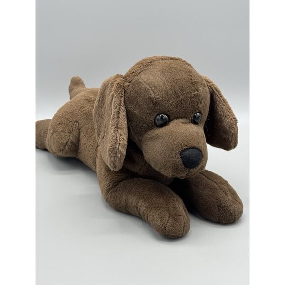 Walmart Chocolate Lab Puppy Dog Plush 18” Stuffed Animal Laying Flat - Picture 1 of 11
